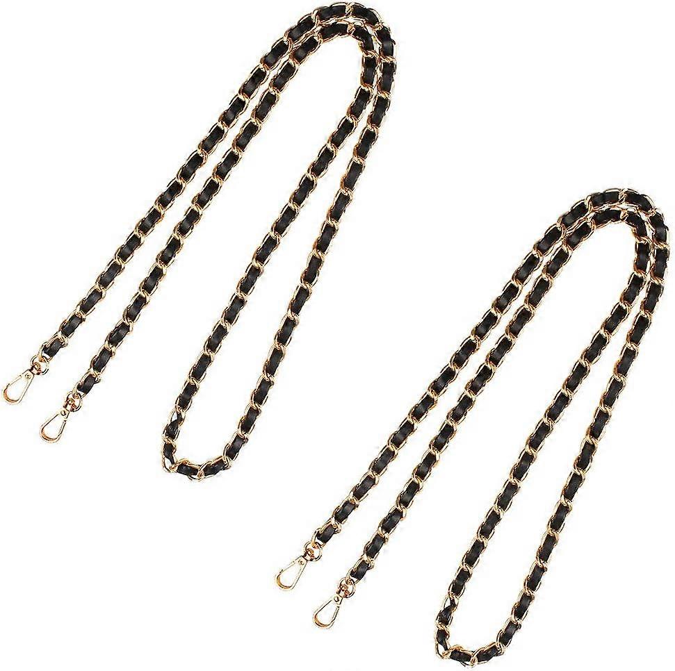 Läder Kedja Spänne Metall Axelväska Handväska Kedjerem - 2 stycken (A-5-F6)