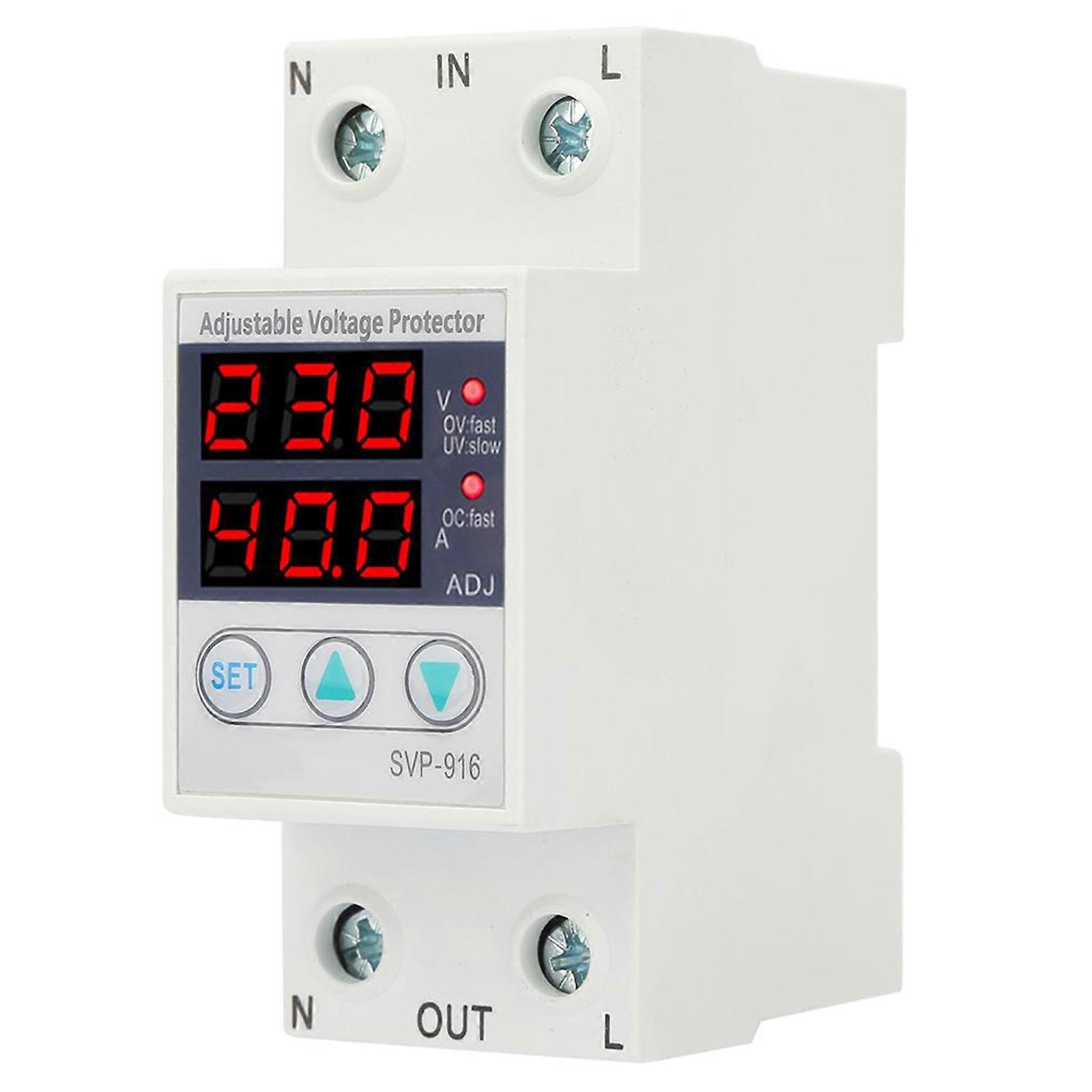 Adjustable Intelligent Overvoltage/Undervoltage Current-Limiting Protector Fit for SVP-916