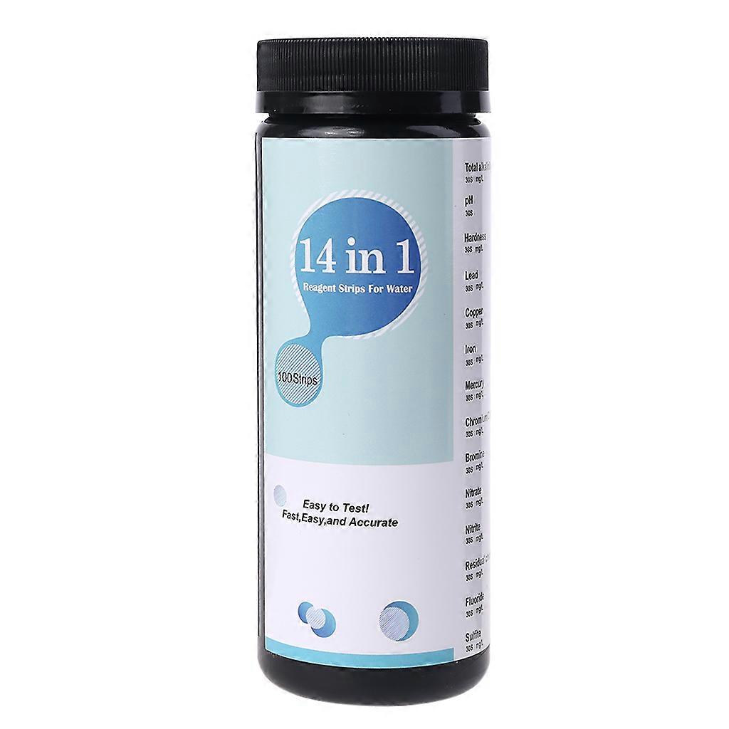100 Pack 14 in 1 Drinking Water Test Strips Hardness pH Bromine Nitrate Detect