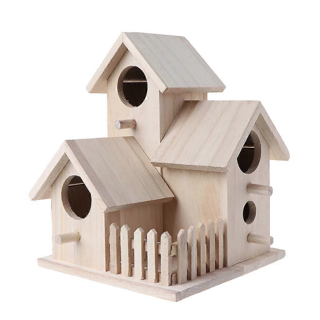 per Creativo Bird House Allevamento Gabbia Scatola di Alimentazione Nido Giardino Cortile Balcone Ciondolo Simulazione Recinzione Birdhouse Decorazione Domestica