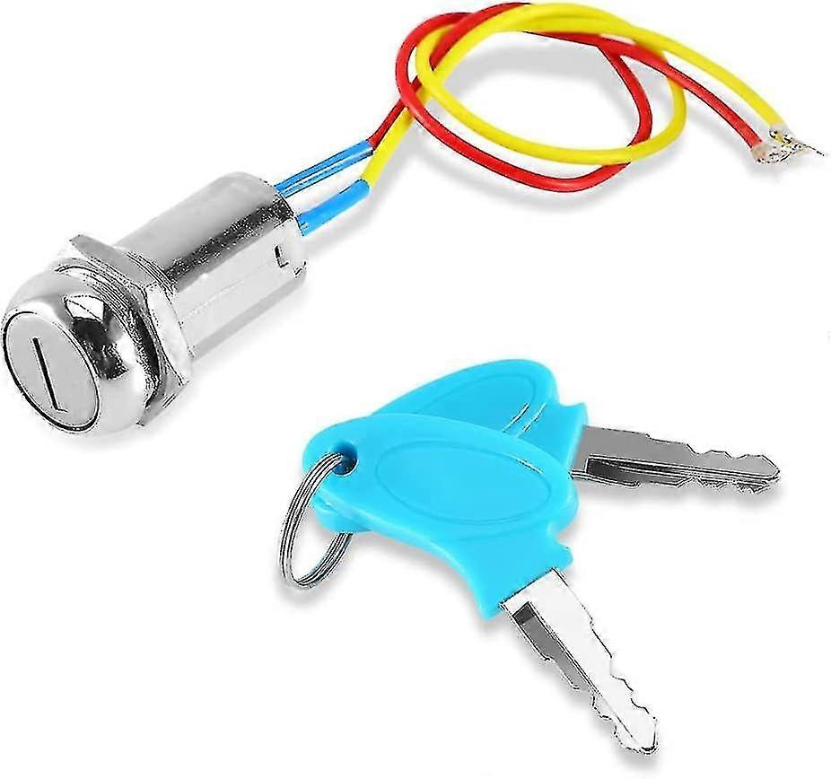 Ignition Key Switch 2-wire Electric Key Switch Universal Key Lock Key Switch