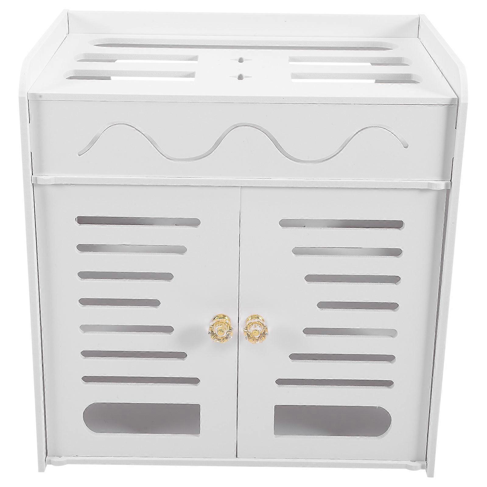 Plastic 4-layer Four Layer Double Door Router Storage Box Cable Container Electrical Cable Box