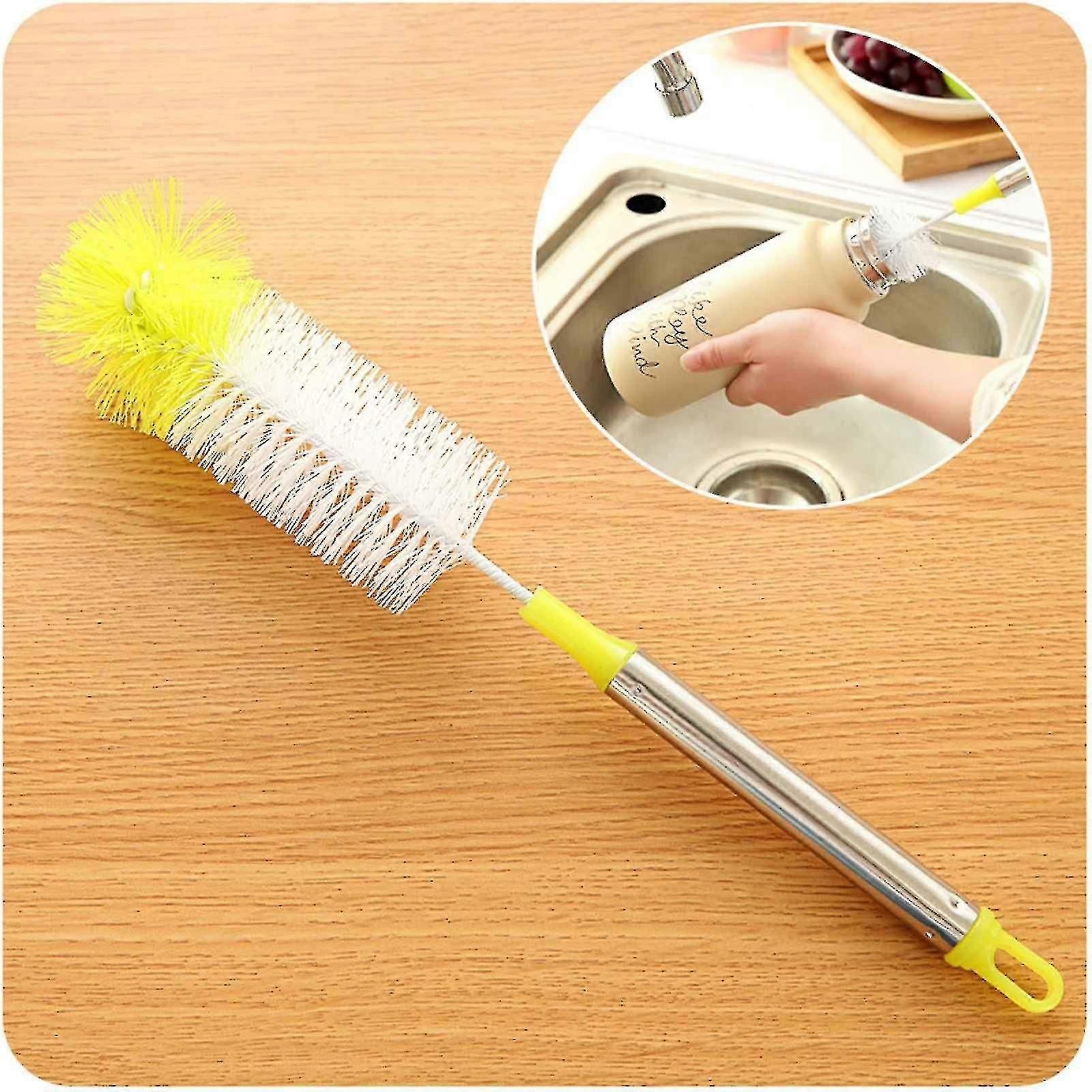 Long Handle Bottle Cup Cleaning Brush Brew Scrubbing Kitchen Cleaner Washer Tool