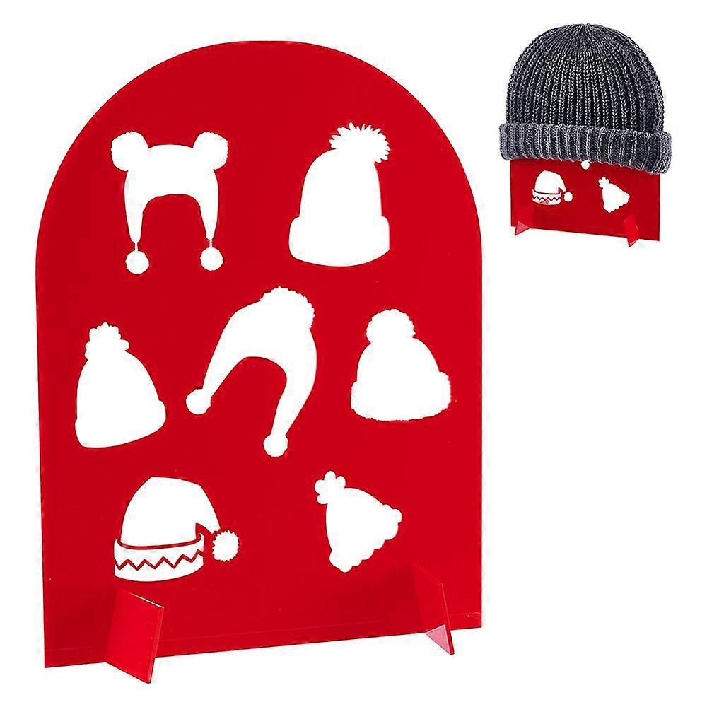 Arch Shaped Acrylic Hat Racks Red 32x24.9x0.25cm