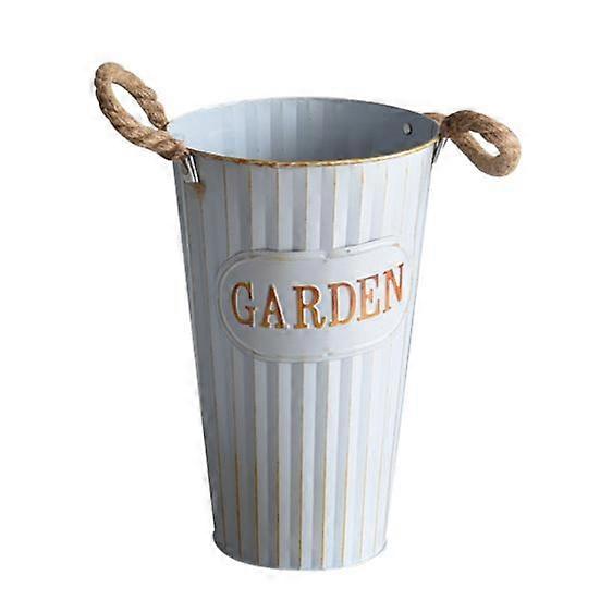 Retro Thickened Iron Sheet Dry Flower Bucket Flowerpot Office Home Decoration