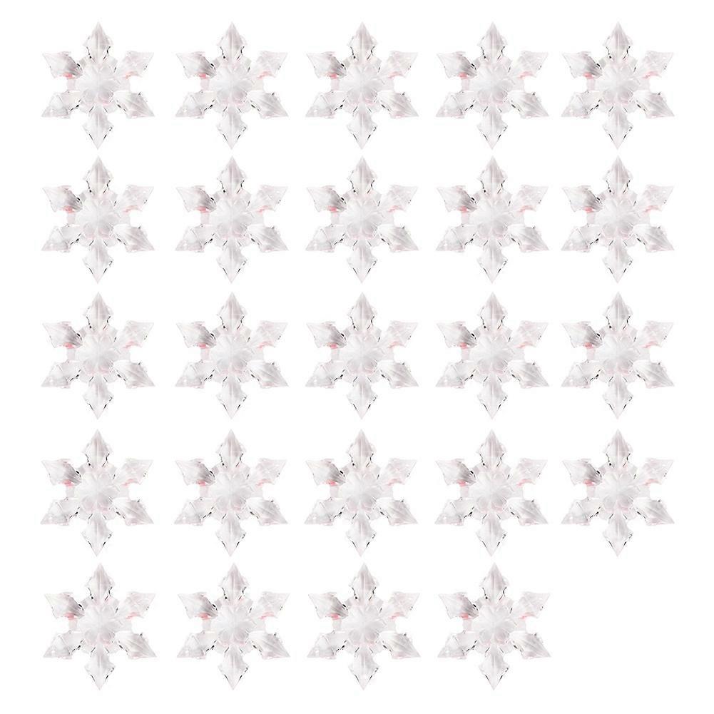 24 Pcs Snowflakes Ornament Transparent Acrylic Holiday Snowflakes for Christmas 4.5cm <br>(4.5cm Sno
