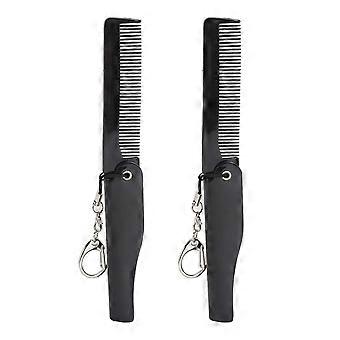 Escova de cabelo dobrável portátil e pente de bolso para homens