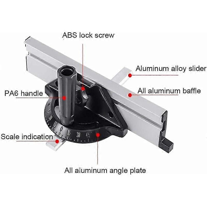 Precision Miter Gauge Aluminium Alloy Quick Angle Adjustment