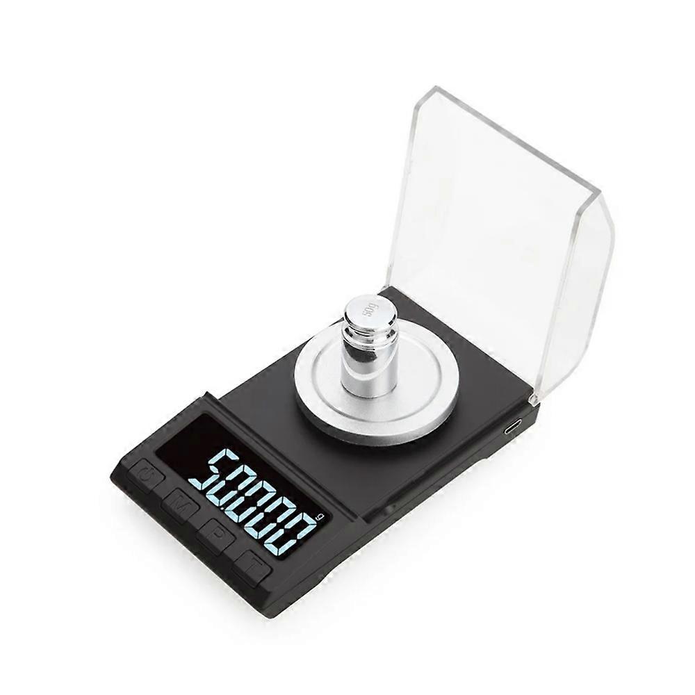 50 gX 0.001 Grams Premium High Precision Digital Milligram Scale Includes Calibration Weights Calipers