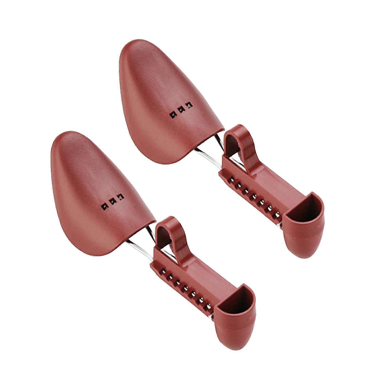 A Pair Women Plastic Shoe Tree Stretcher Boot Shaper 9-Gear Adjustabl-Spring Design Automatic Support