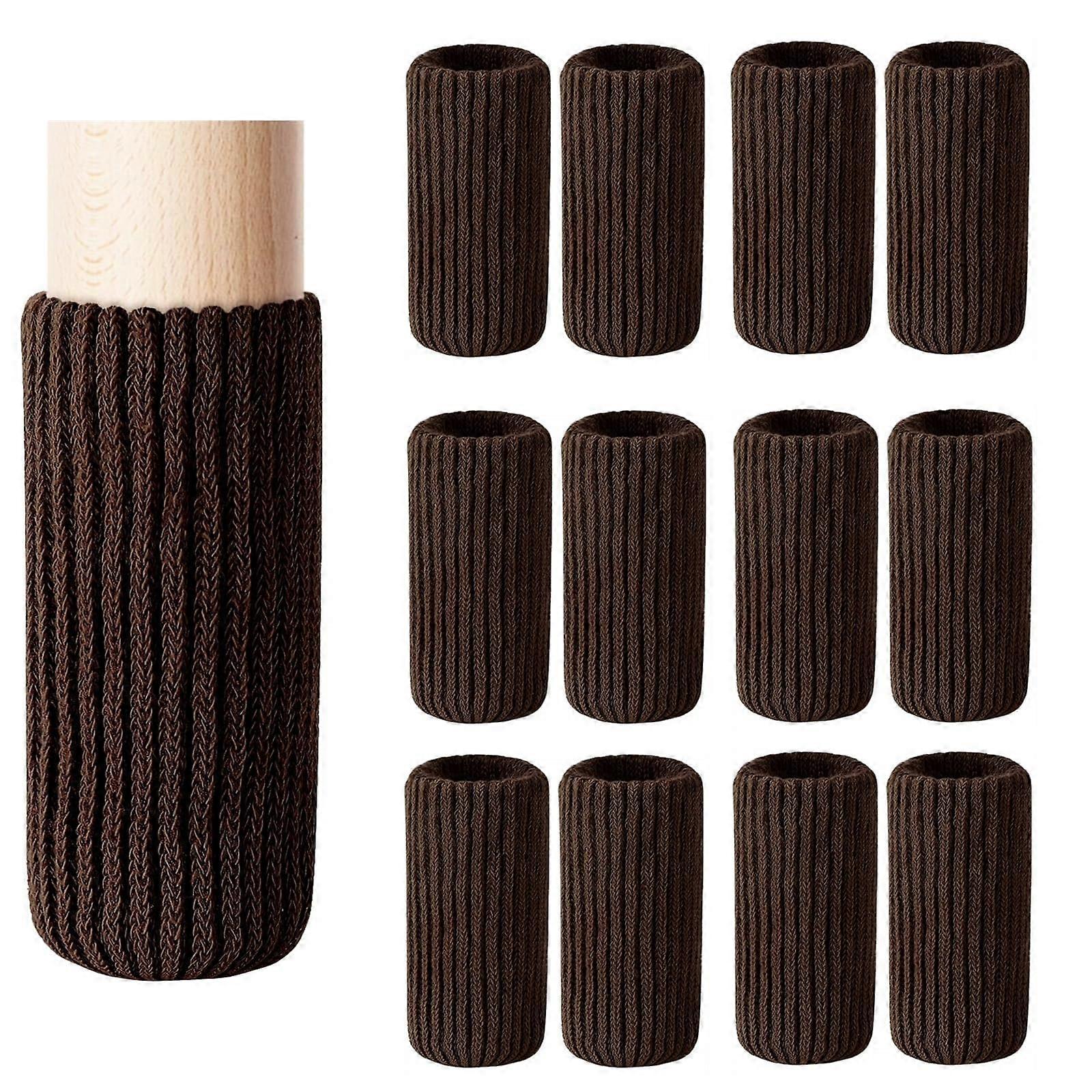 48-Pack Knitted Chair Socks - Elastic Floor Protectors for Noise Reduction
