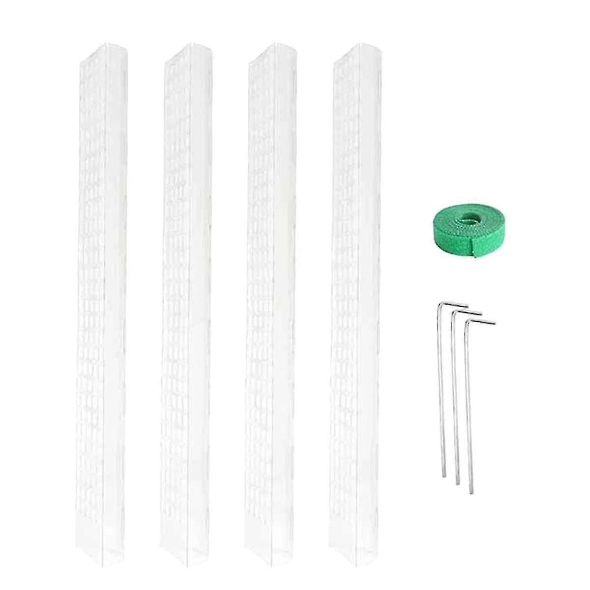 4Pcs 24Inch Plastic Moss Pole for Plants Monstera, Stackable Plant Support for Indoor Climbing Plan