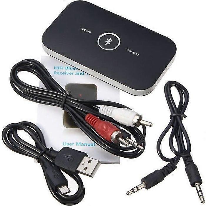 HIFI Receptor transmisor de audio inalámbrico Bluetooth 2 en 1 Adaptador de música RCA de 3,5 mm