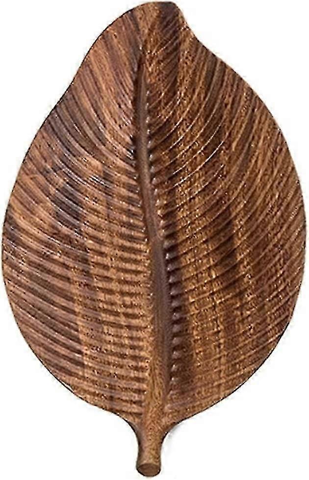 رائع على شكل ورقة تخزين صينية فواكه خشبية صلبة مصنوعة يدويا تقدم الحلوى منظم لوحة خشبية حامل الاشياء المنزلية ديكور-ل