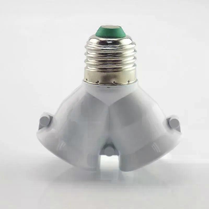 Y Shape E27 to 2 E27 Lamp base Bulb socket dual extend Adapter Splitter Plug Converter for LED Light Holder Conversion 2E27 B3