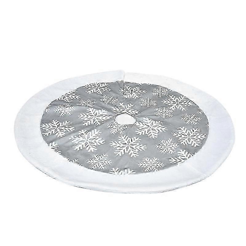 Christmas Tree Skirt with Snowflake Design, Festive Decoration for Holidays