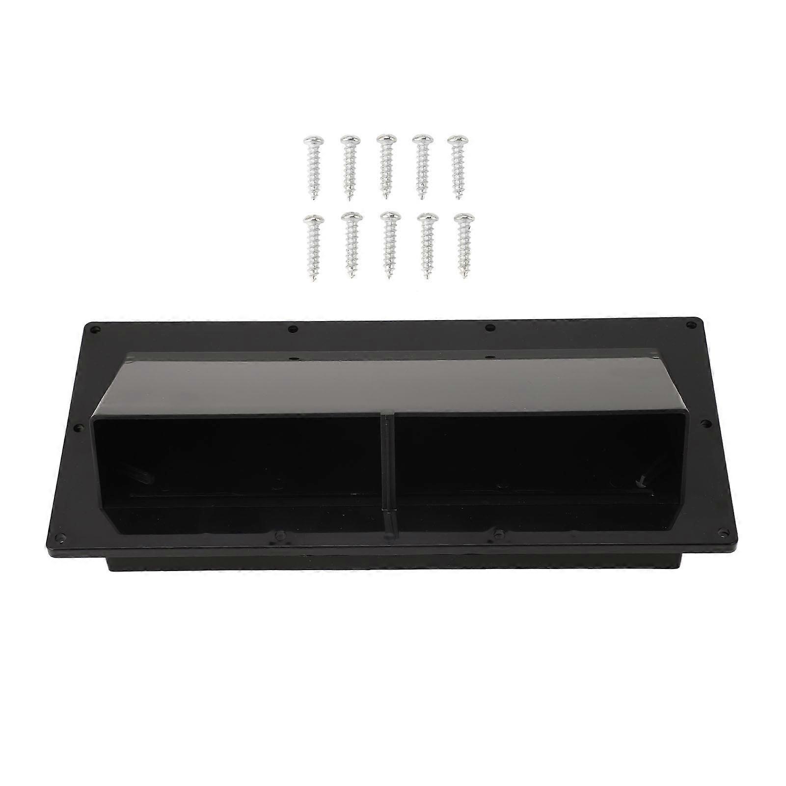 Exhaust Ventilation Cover ABS Automatic Wind Proof Damper Lockable Range Vent Cover for RV Home Camper Black