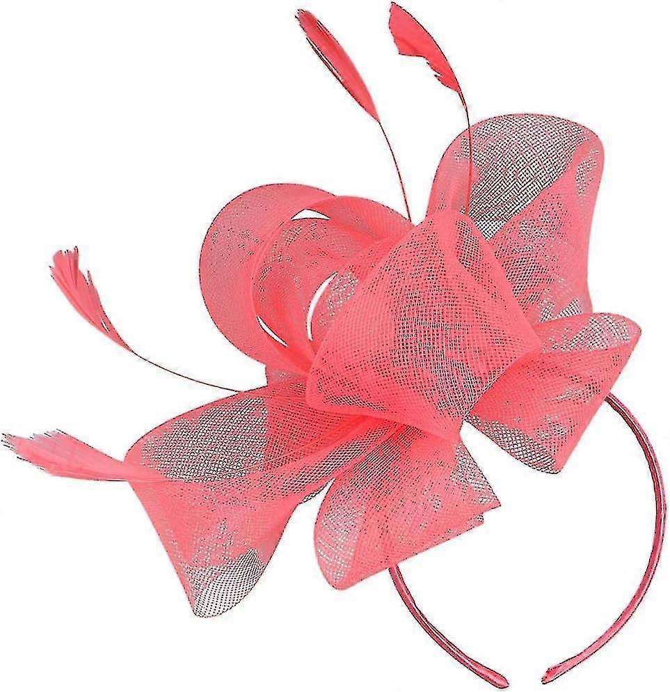 Fascinator 发夹花纱头带鸡尾酒茶会头带挡板