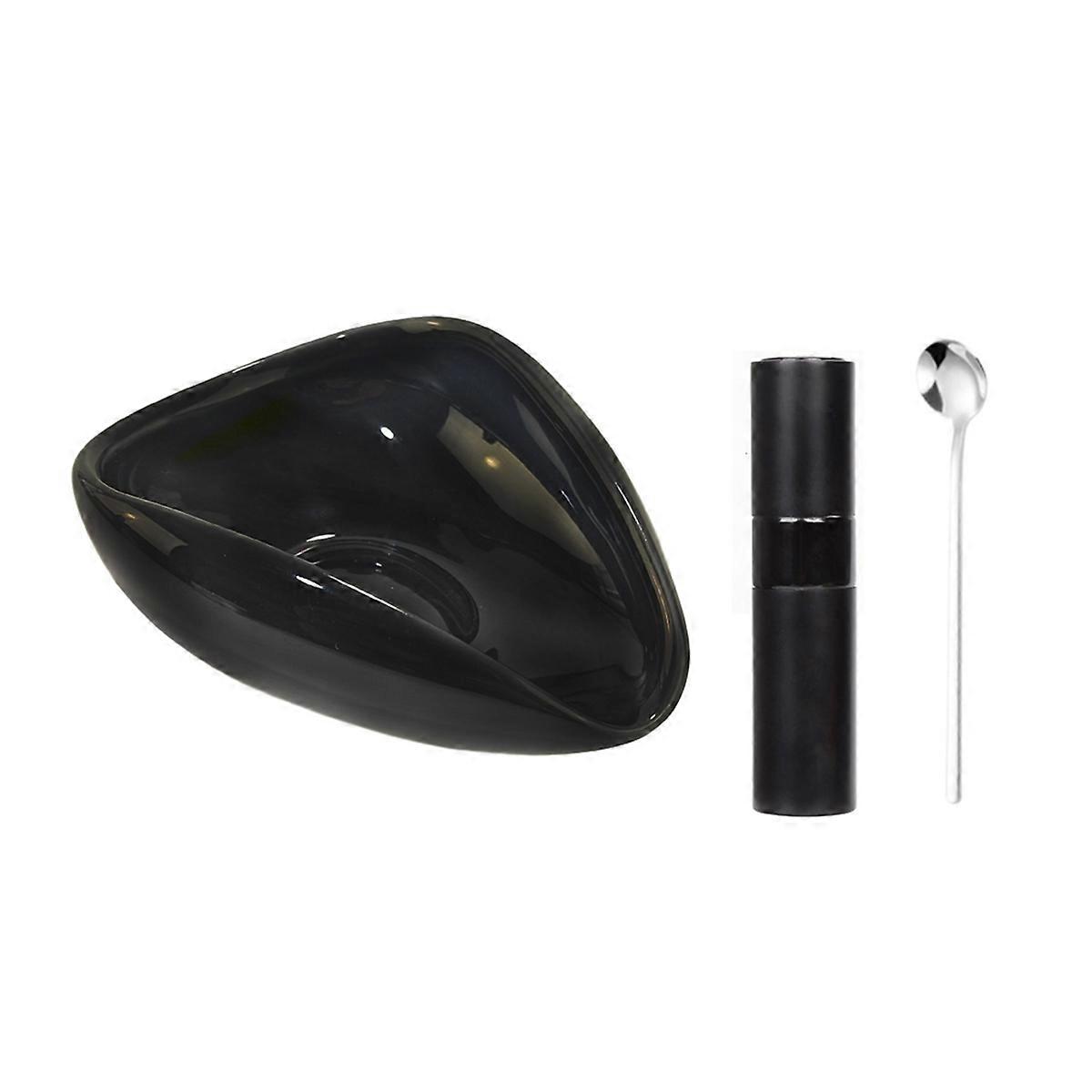 Coffee bean weighing bowl Small spoon and bottle Ceramic single-dose tray for coffee or tea
