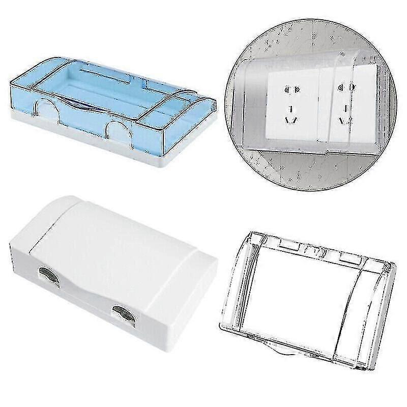 86 Type Electric Plug Double Socket Protector Cover Child Safety Waterproof Box