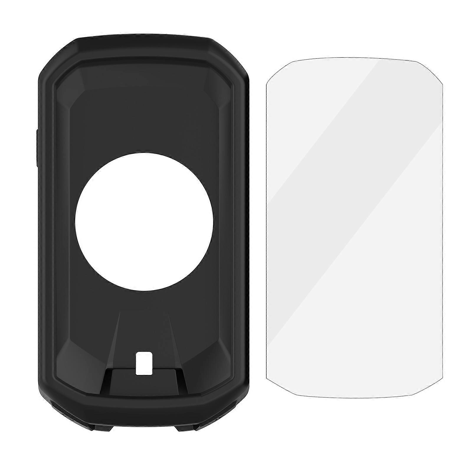 Silicone Protector Case with Antiscratch Screen Film For 1050 Code Watch Cycling Computers Bike Navigation Accessories  Black
