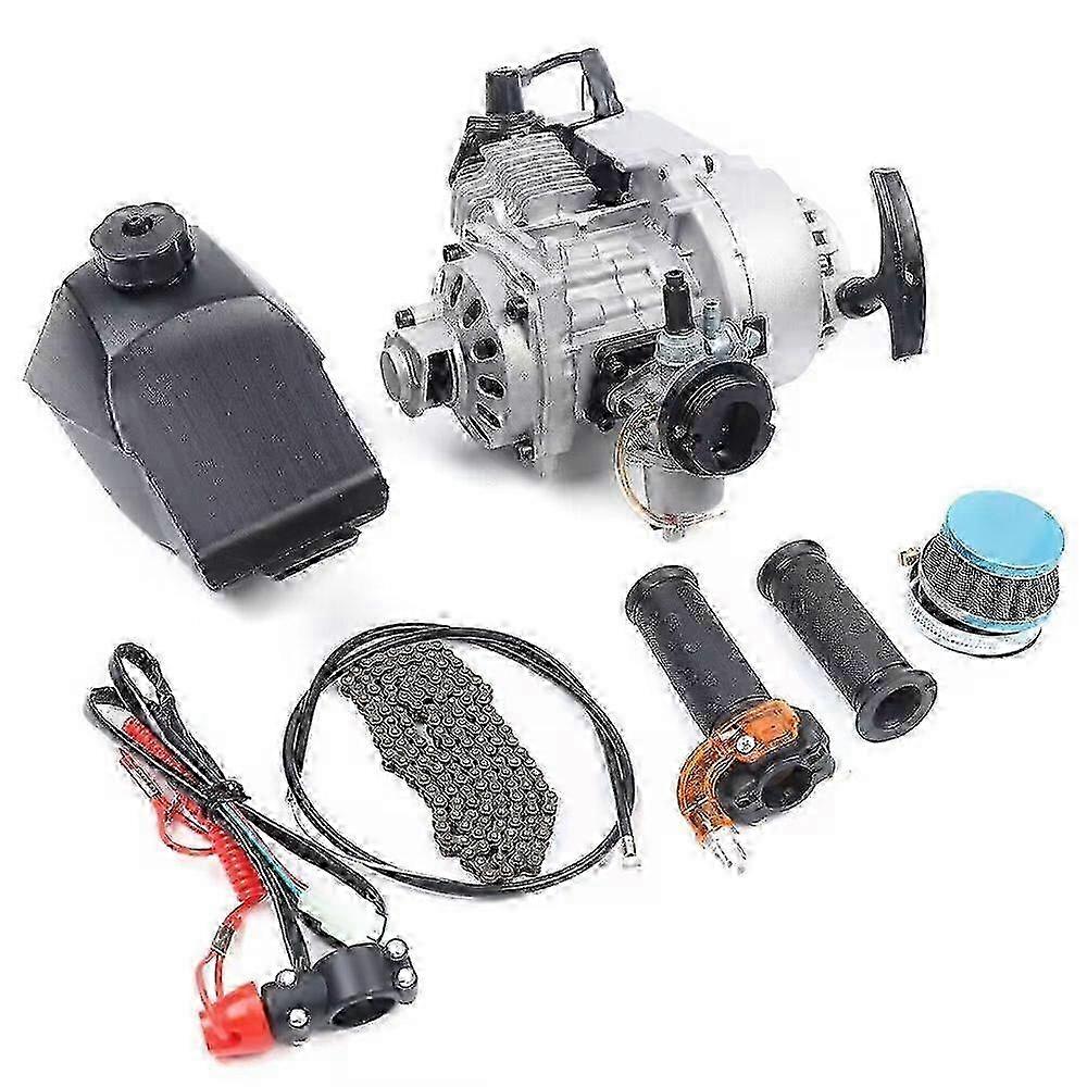 2 Stroke Gas Powered Mini Engine Kit with Fuel Tank for RC Models