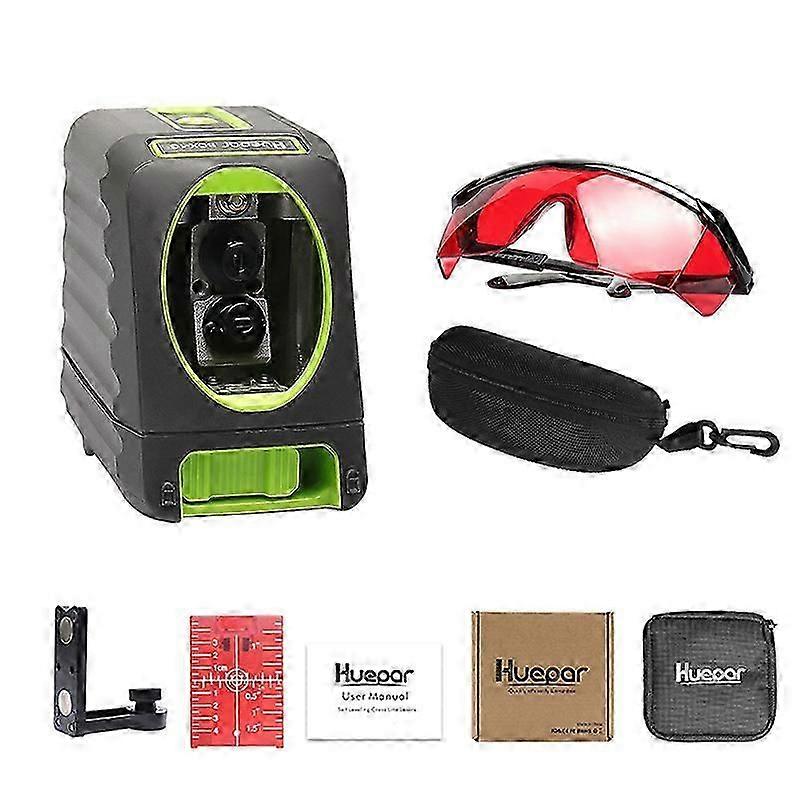 2 lines Red Beam Cross Line Laser Level Self-leveling Vertical/Horizontal+Adjustable Red Laser Enhancement Glasses