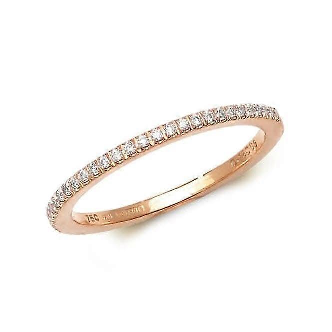 Diamond Jewellery 18K Yellow Gold Half Eternity Ring with Diamonds RDQ179P