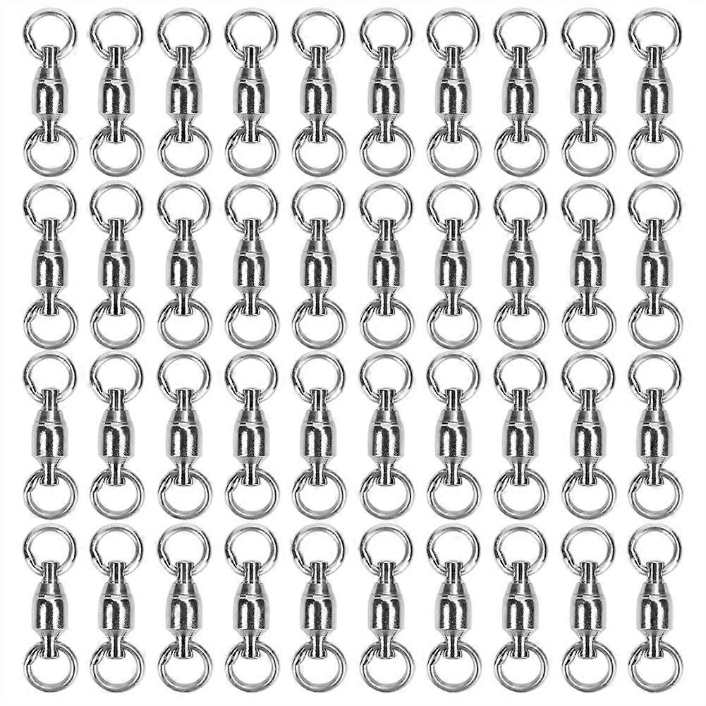 High Strength Rolling Fishing Swivels Solid Ring Connectors (2#40pcs)