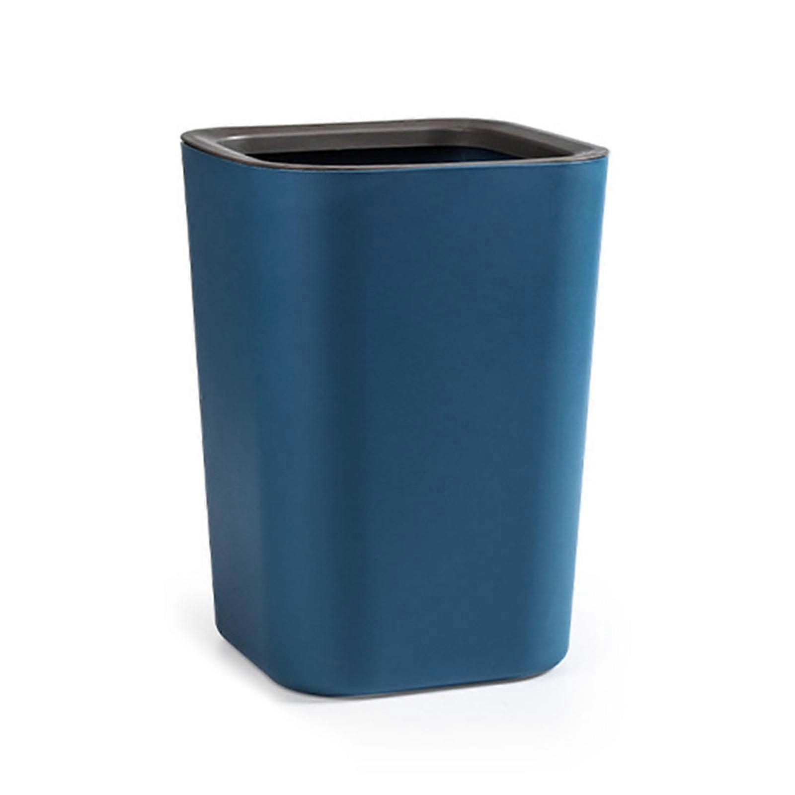 Mülleimer Presse Ring Müllsack Altpapier Korb Mülleimer für Zuhause Küche Wohnzimmer Büro Badezimmer Müll Blau
