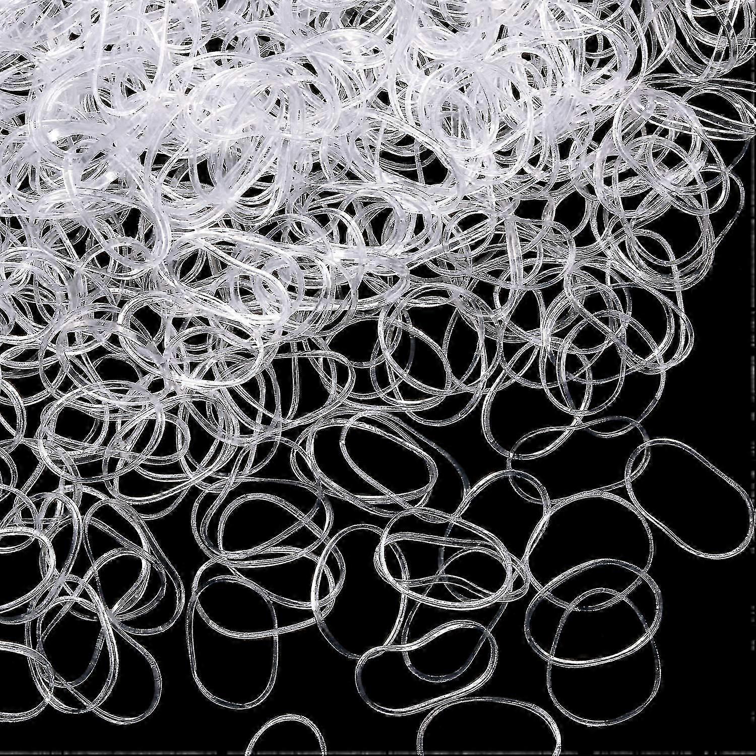 2000 Mini Rubber Bands Soft Elastic Bands-clear