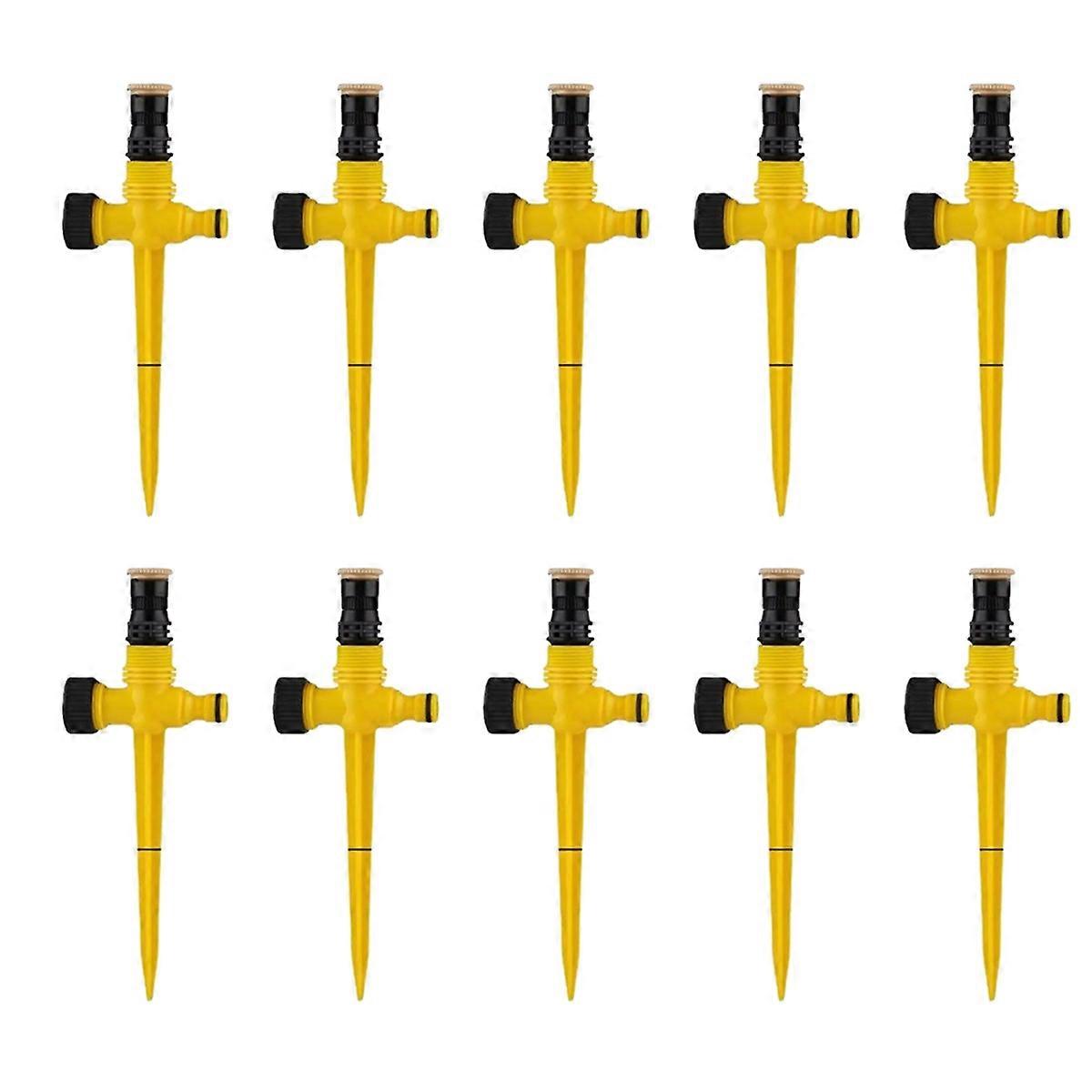 Garden Sprinkler 360° Rotating Irrigation Watering System Yellow