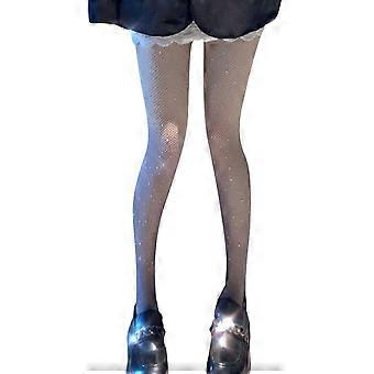 Fashion for Rhinestone Fishnet Stockings Women's Tights Pantyhose Sexy Gradients Stockings High Waist Leggings for Party  Skin and black