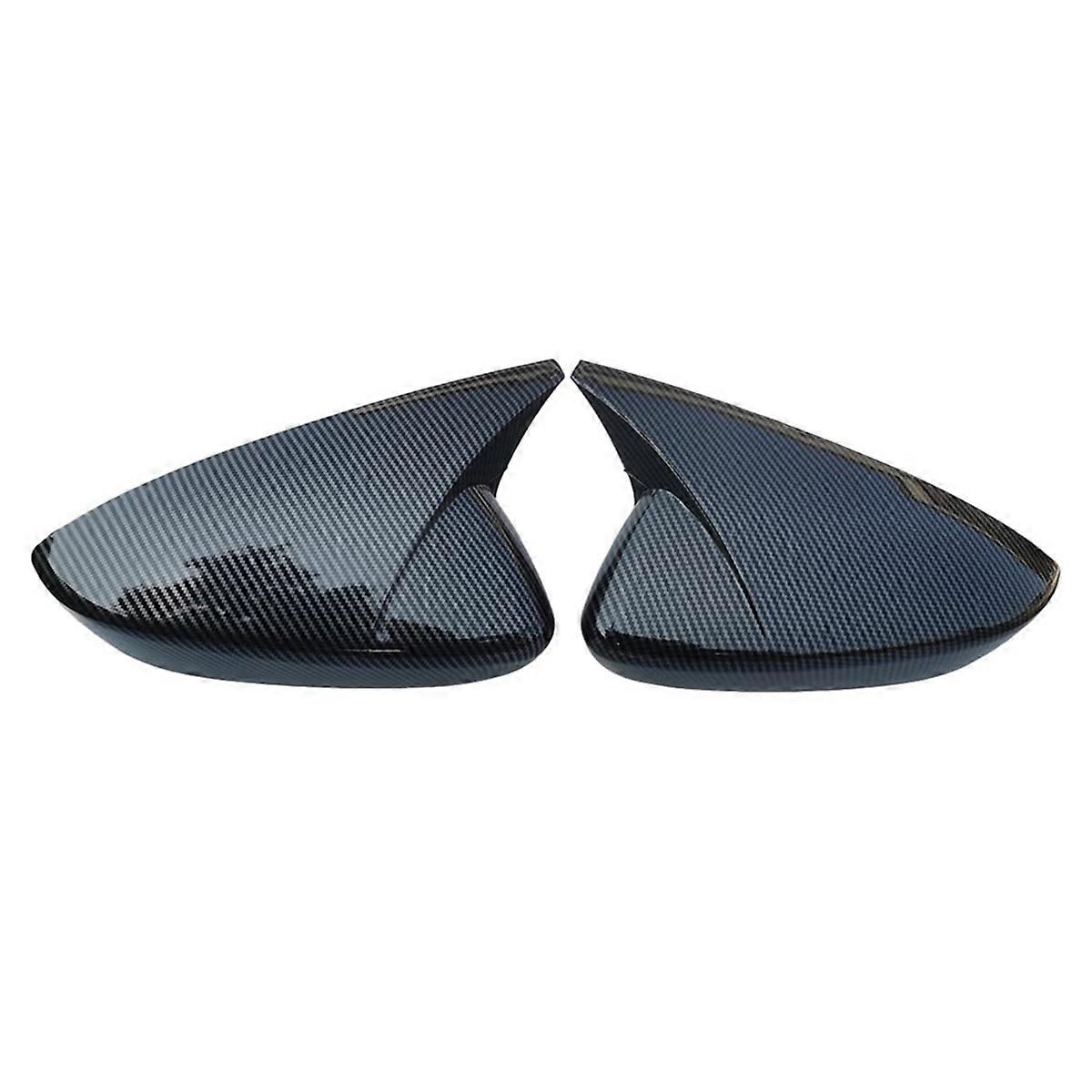 For Axela 2019-2025 Car Exterior Door Ox Horn Rearview Mirror Cover Side Mirror Cap Trim Accessories Carbon