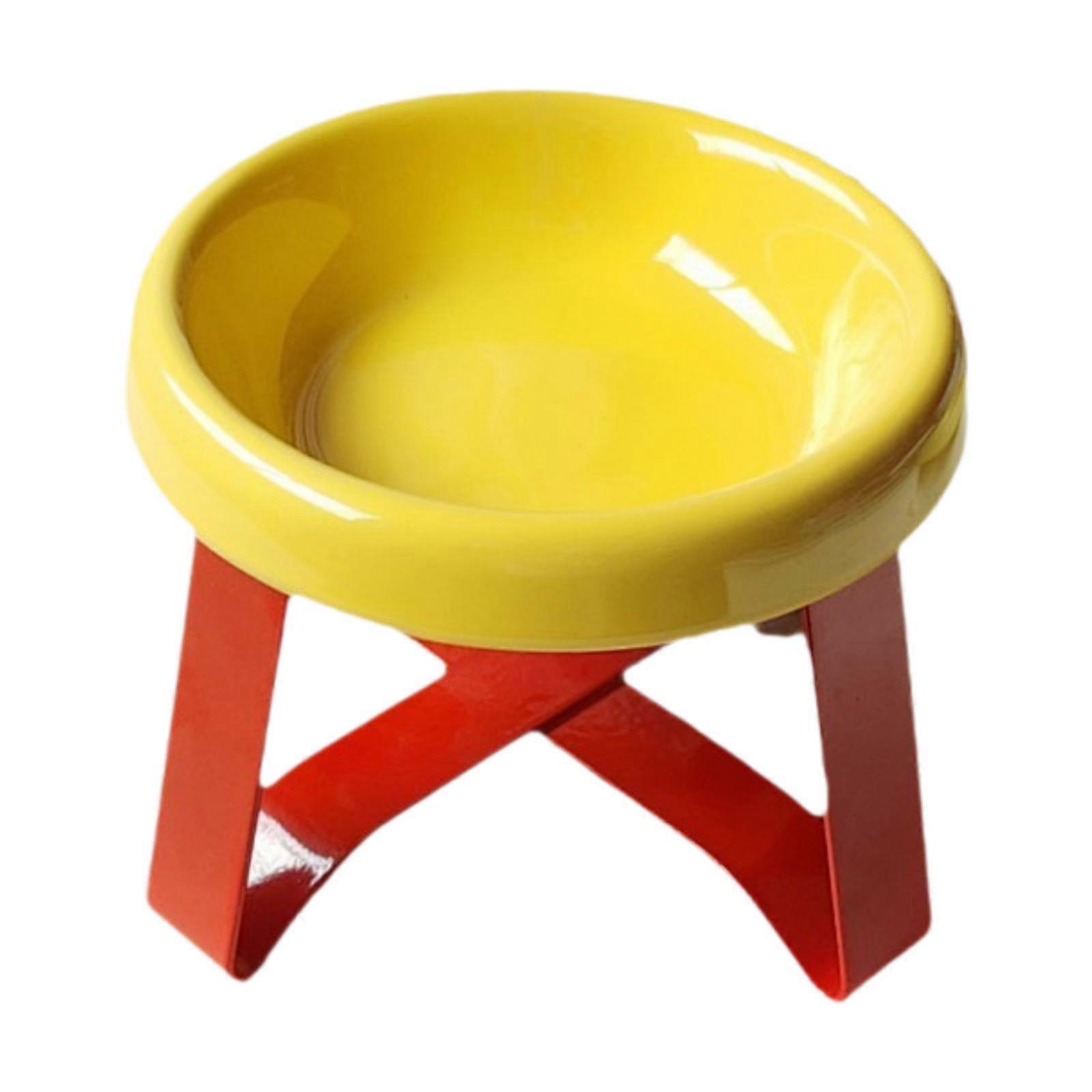 קערת האכלה לכלבים מוגבהים עם הגנת צוואר מתכת חתול נשלף