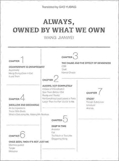 Always Owned By What We Own by Wang Jianwei Hardback Book