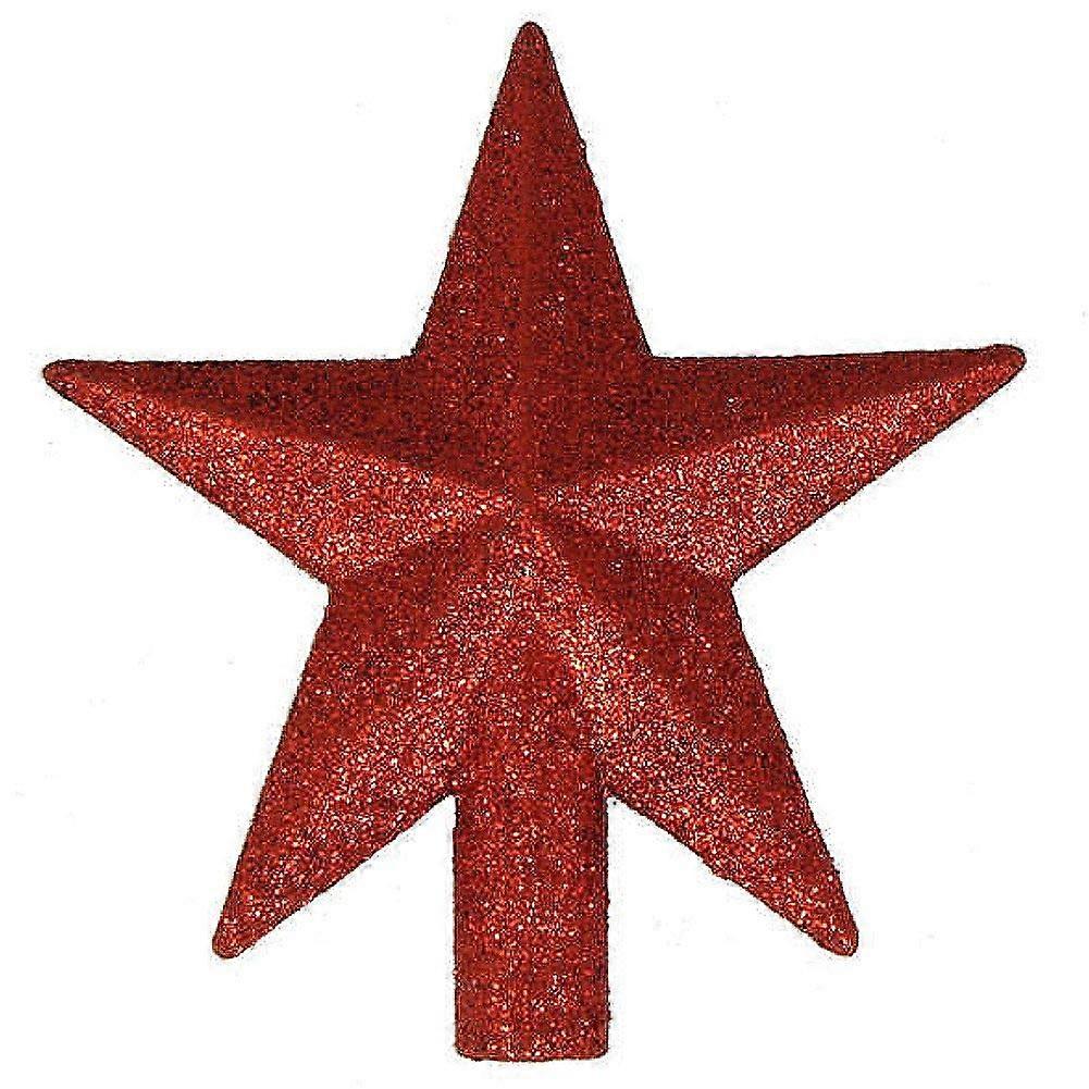 Minion Treasures Red Sparkling Mini Star Christmas Tree Topper Set Of 4, Small Size, Fits Standard Christmas Trees