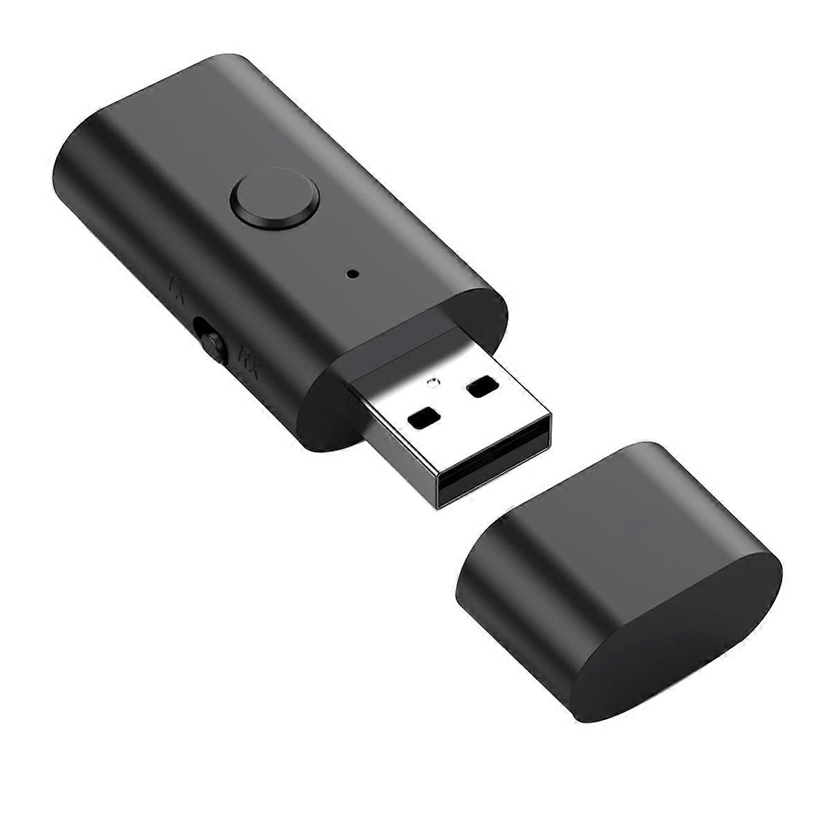 Bluetooth 5.3 Transceiver Receiver 2 in 1 USB Bluetooth Adapter, 3.5mm Aux Wireless USB Adapter for