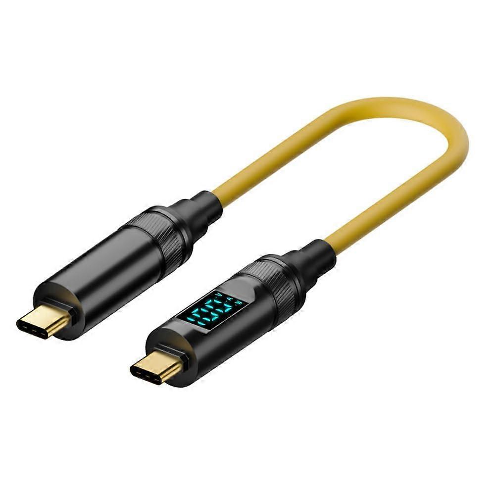 USB-C to USB C 100W 20Gbps Power & Data Cable with Smart LED Display 8K Type-C Male to Male for Laptop Disk Phone 200cm