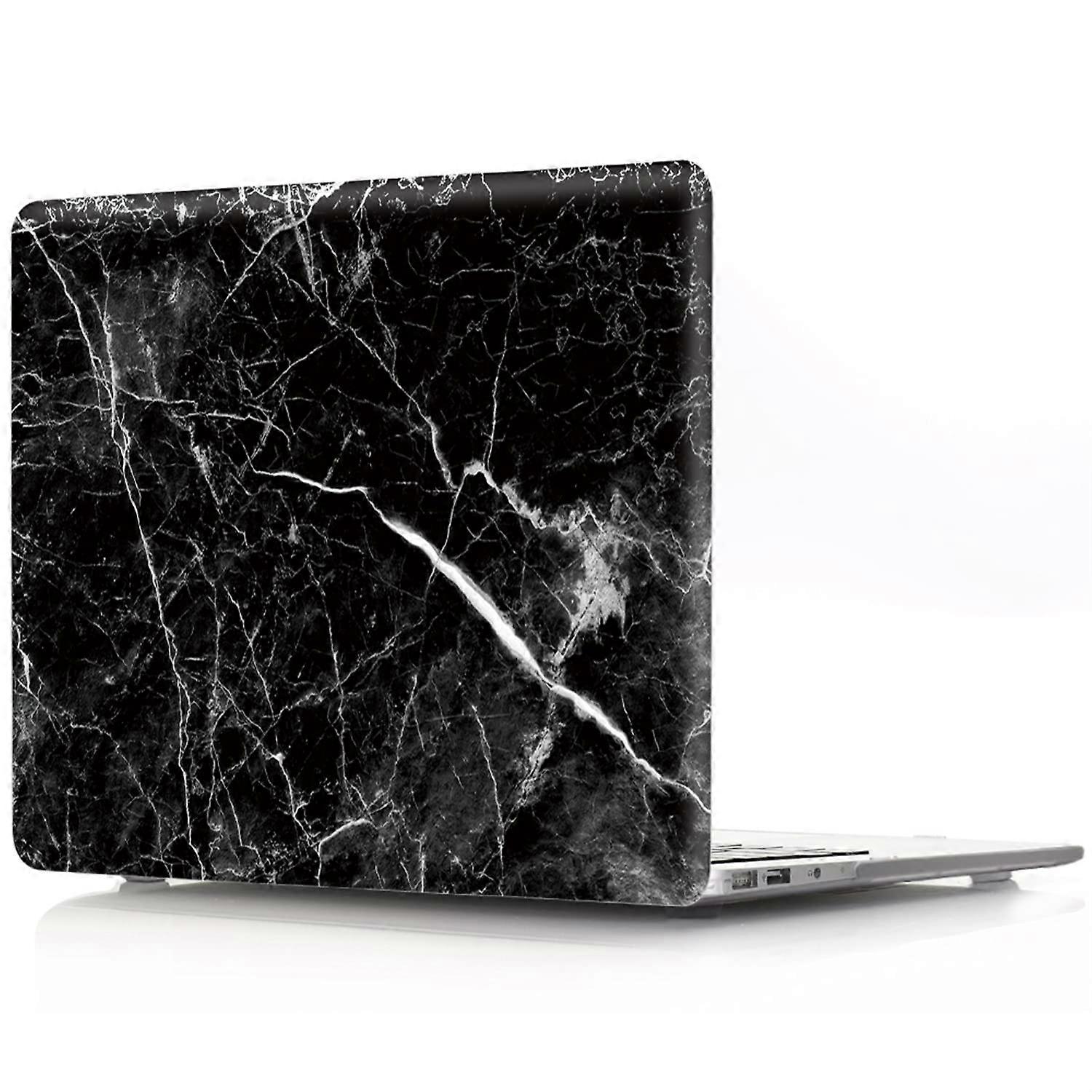 Case for MacBook Air (11-inch, Models: A1370 / A1465) Hard Shell Case with Keyboard Cover [Marble Series - Black]