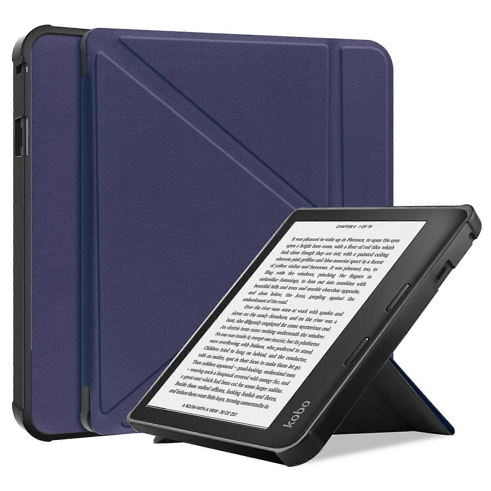 Case for Kobo Sage 8 inch E-Reader Released , Soft T Matte Back Cover -Dark Blue