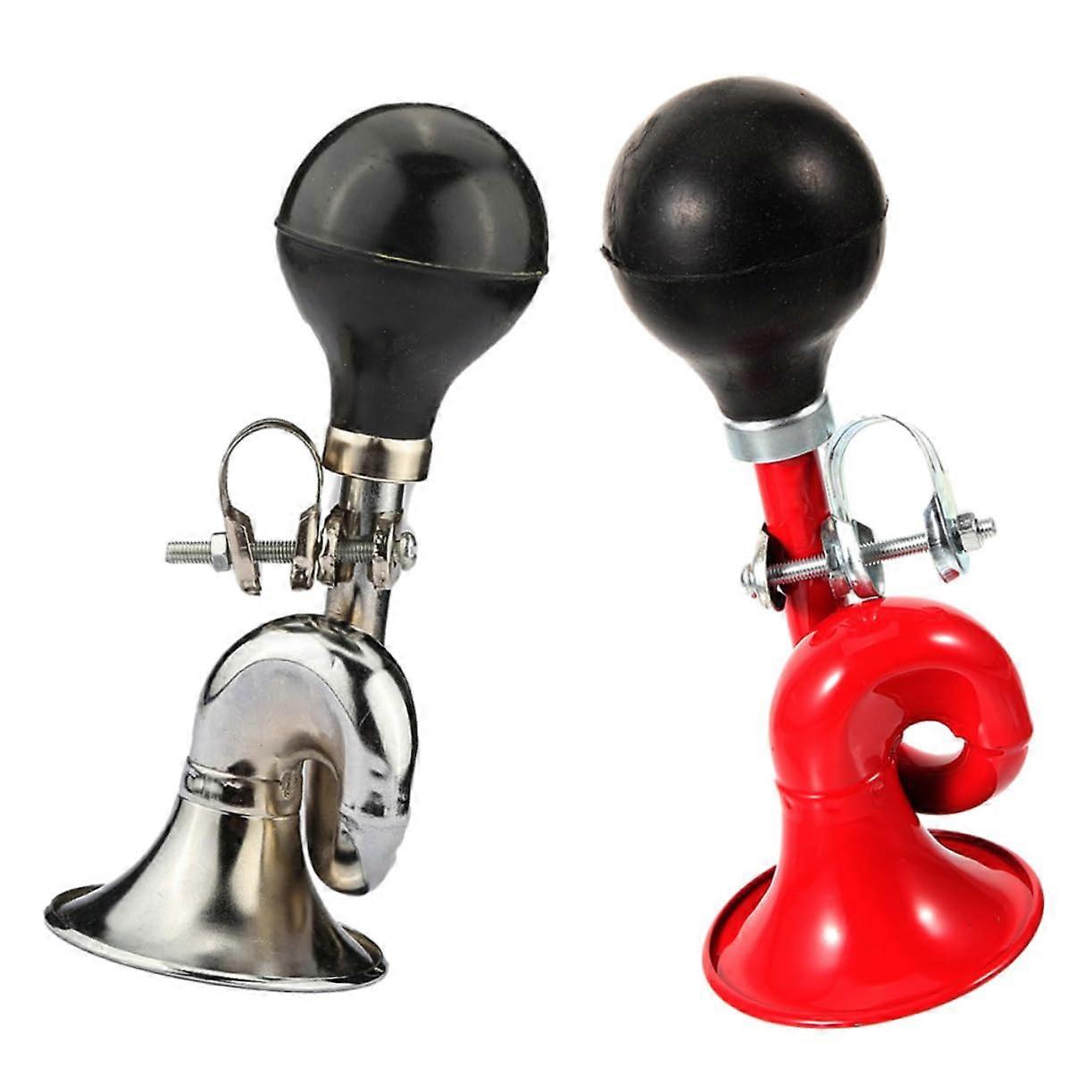 2Pcs Retro Bicycle Horn Loud Air Squeeze Horn for Road and Mountain Bikes Design Bugle Style Horns Each and