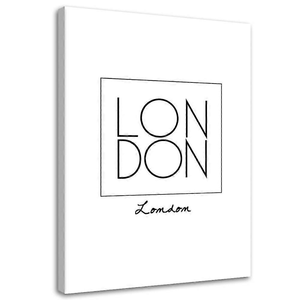Lienzo, inscripción London - 80x120