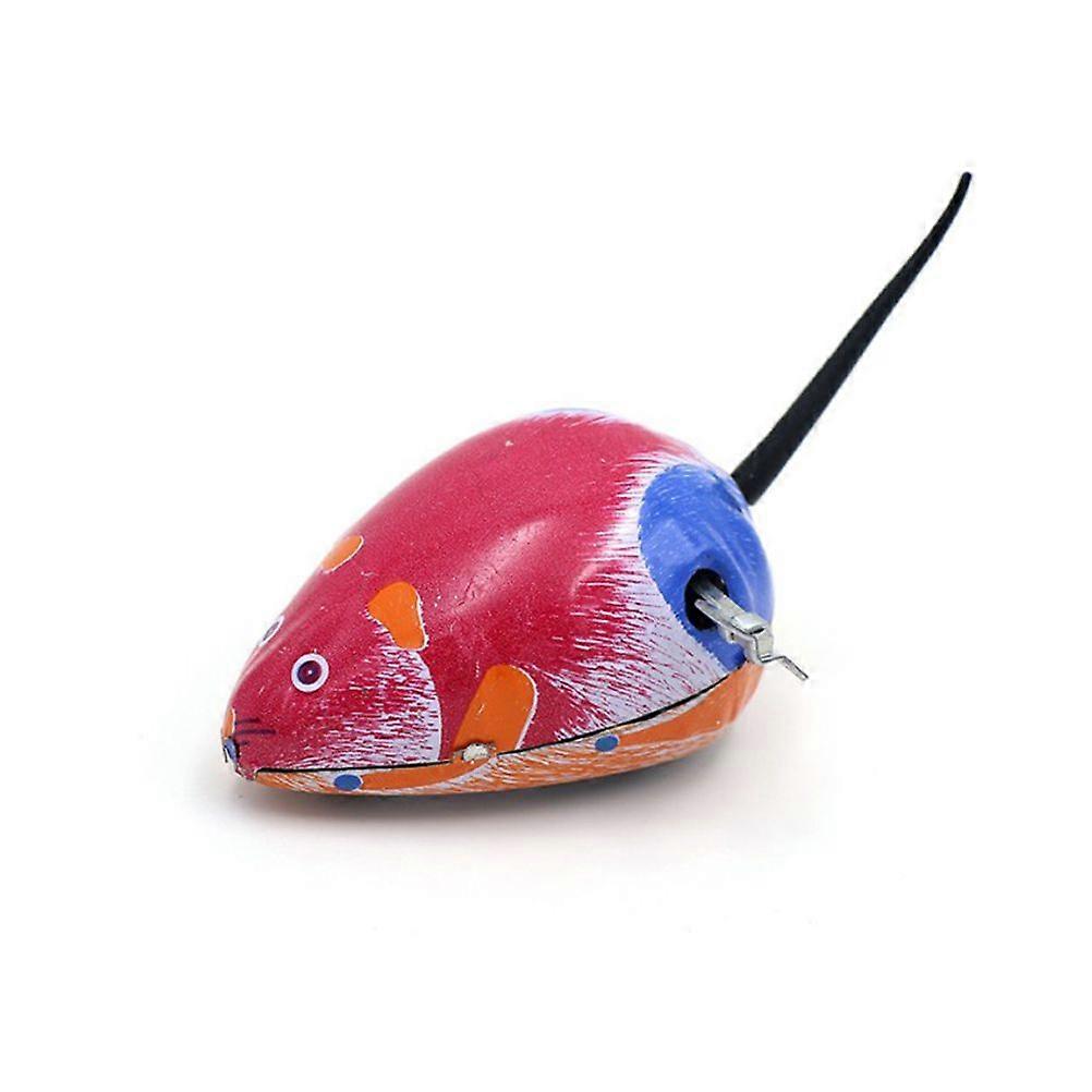 Wind Up Toys Iron Mouse Small Animals Crawl Clockwork Toy Colourful Funny Toys for Toddlers (Random Color)
