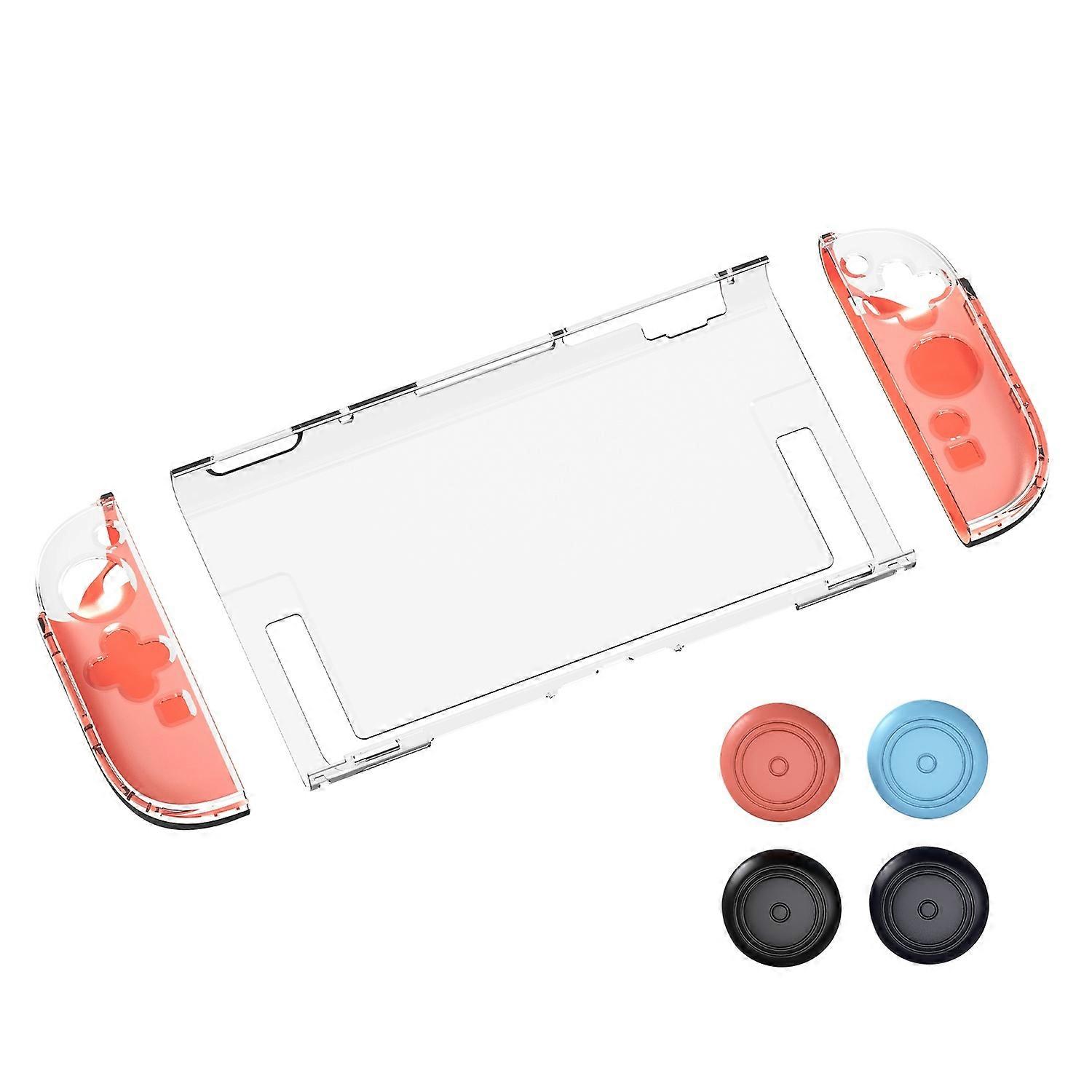 STARTRC GAMES For Nintendo Switch 2ricolor Split Joy-Con Case PC Concole Protective Cover with 4