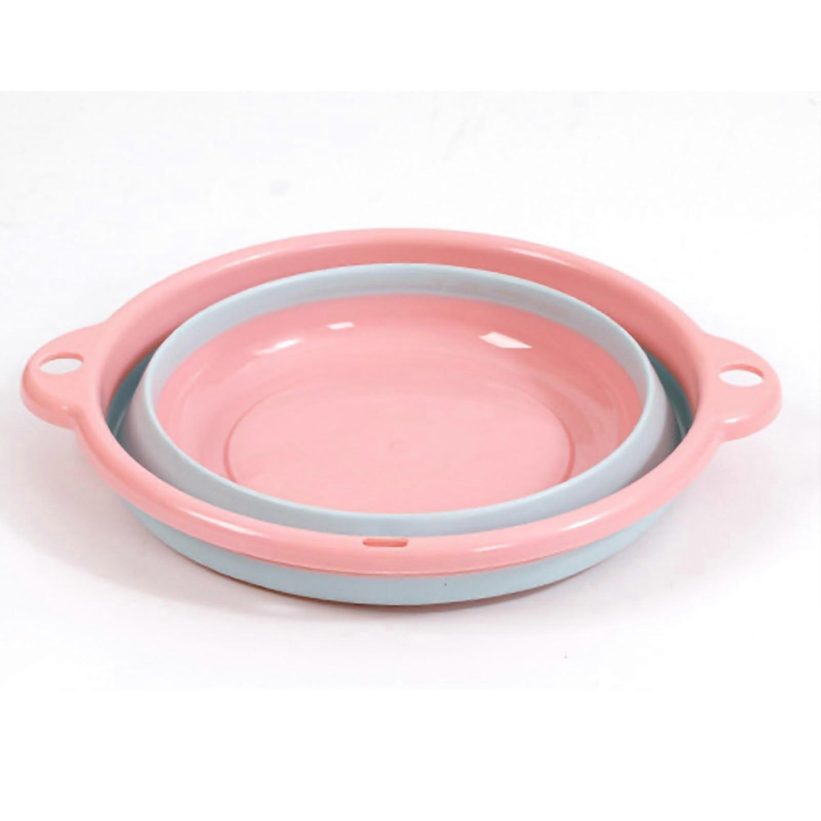 2.6L Collapsible Wash Basin -, PP & TPR Material with Glossy Surface (Pink)