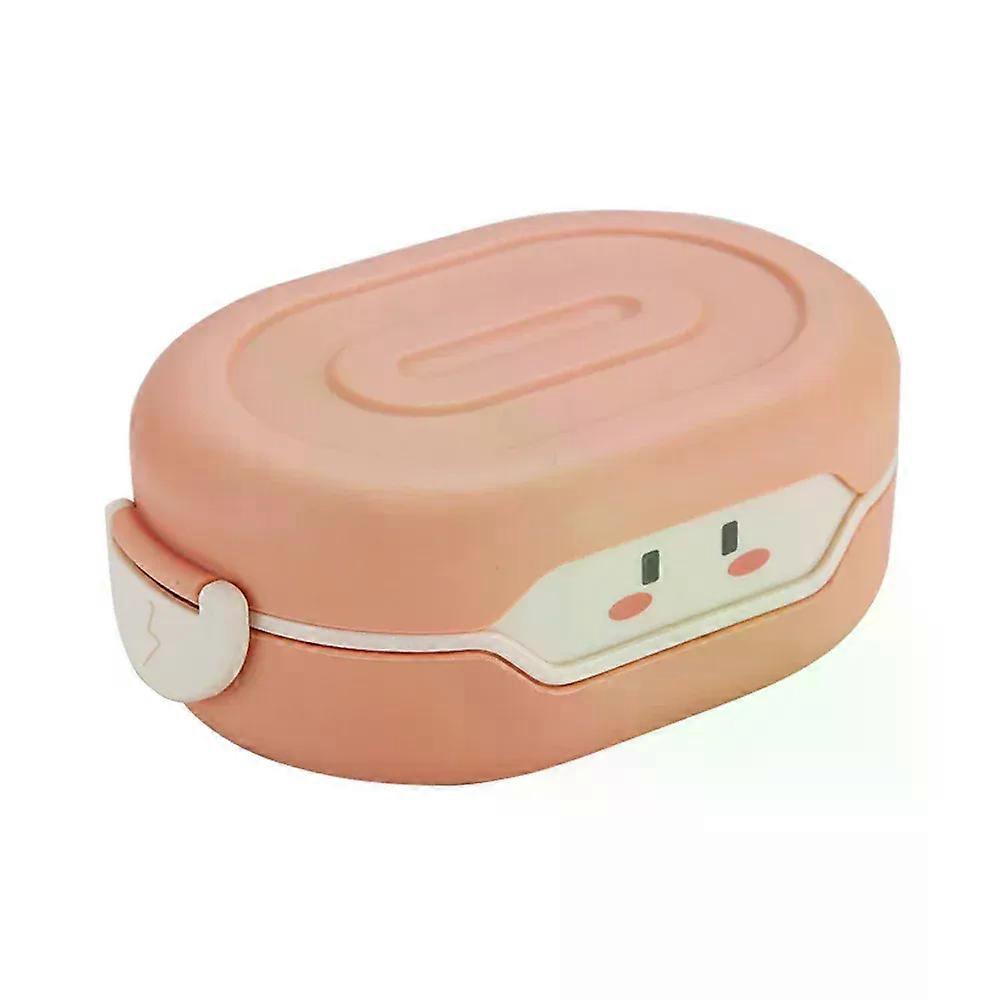Cartoon 3 Partition Plastic Kids Lunch Box Leak-Proof Children Bento Box Student Food Container Microwave Kawaii Lunchbox