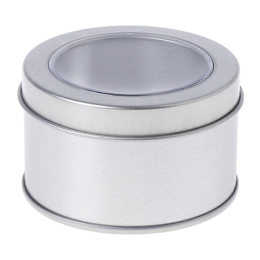 Clear View Tinplate Iron Storage Spice for Case Container Tin Box Round Tins