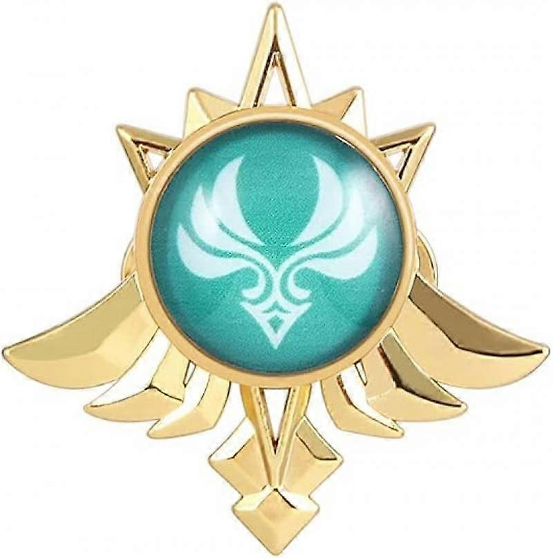 SBSGV Surrounding Game Elements Vision Brooch Pins - Eye of God Luminous Brooch - Game Project Accessories(Wind)