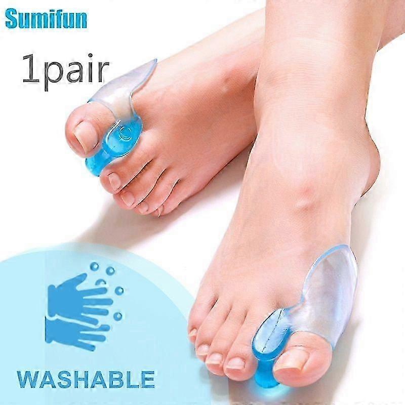 2pcs Silicone Gel Thumb Corrector Bunion Little Toe Protector Separator